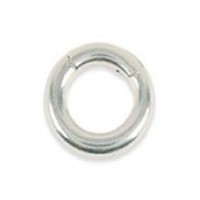 Zilveren (rhodium) sluitring - clip - 17mm - rond 3.5mm dik zwaar